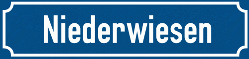 Straßenschild Niederwiesen