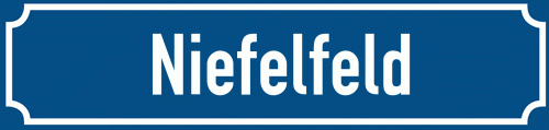 Straßenschild Niefelfeld