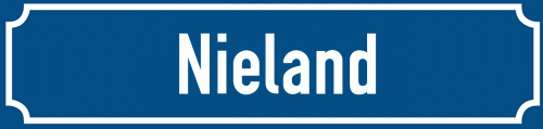 Straßenschild Nieland