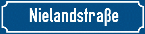 Straßenschild Nielandstraße