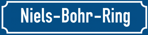 Straßenschild Niels-Bohr-Ring
