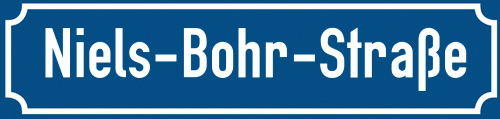 Straßenschild Niels-Bohr-Straße