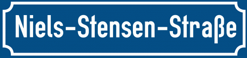 Straßenschild Niels-Stensen-Straße