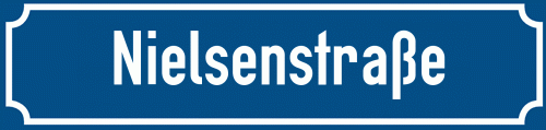 Straßenschild Nielsenstraße