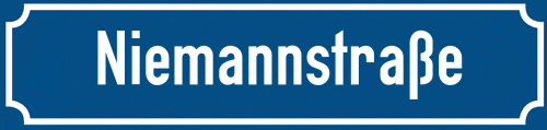 Straßenschild Niemannstraße
