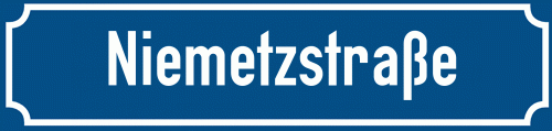 Straßenschild Niemetzstraße