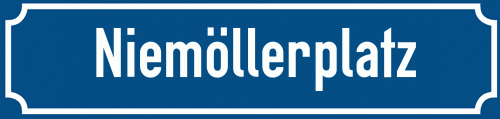 Straßenschild Niemöllerplatz