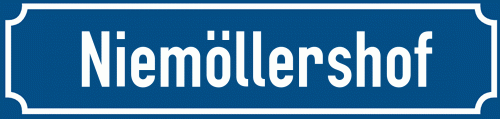 Straßenschild Niemöllershof