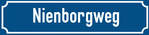 Straßenschild Nienborgweg