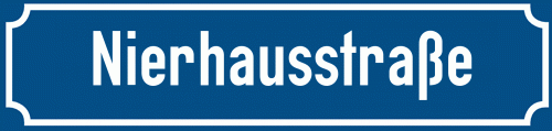Straßenschild Nierhausstraße