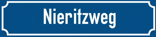 Straßenschild Nieritzweg
