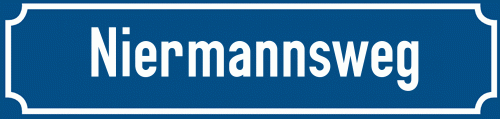 Straßenschild Niermannsweg