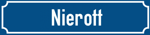 Straßenschild Nierott
