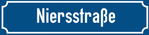 Straßenschild Niersstraße