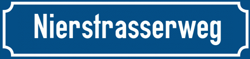 Straßenschild Nierstrasserweg zum kostenlosen Download