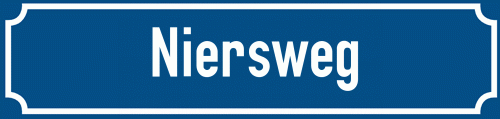 Straßenschild Niersweg
