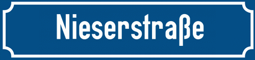 Straßenschild Nieserstraße