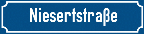 Straßenschild Niesertstraße