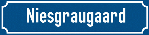 Straßenschild Niesgraugaard