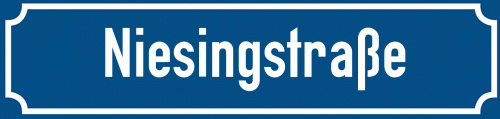 Straßenschild Niesingstraße
