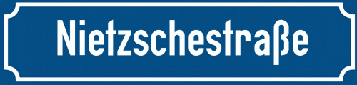 Straßenschild Nietzschestraße