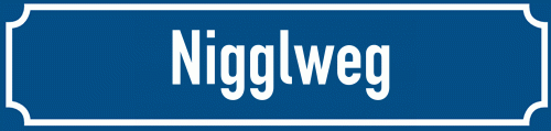 Straßenschild Nigglweg