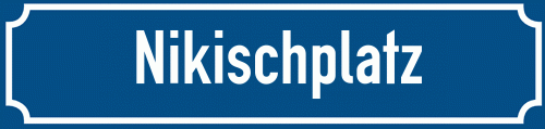 Straßenschild Nikischplatz