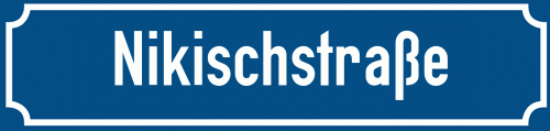 Straßenschild Nikischstraße