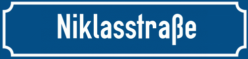 Straßenschild Niklasstraße