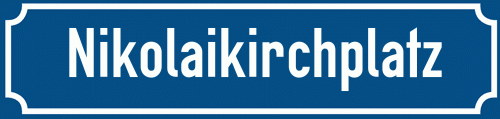 Straßenschild Nikolaikirchplatz