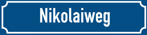 Straßenschild Nikolaiweg