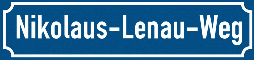 Straßenschild Nikolaus-Lenau-Weg