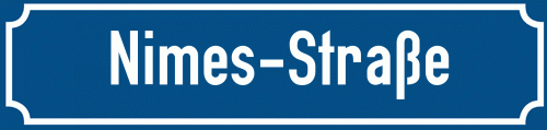 Straßenschild Nimes-Straße