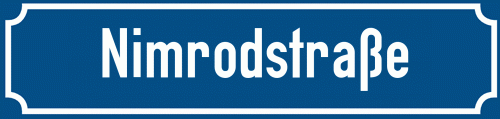 Straßenschild Nimrodstraße