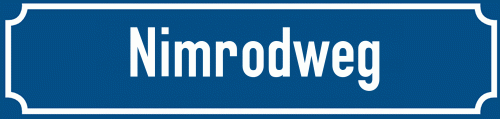 Straßenschild Nimrodweg