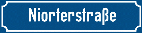 Straßenschild Niorterstraße