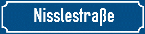 Straßenschild Nisslestraße