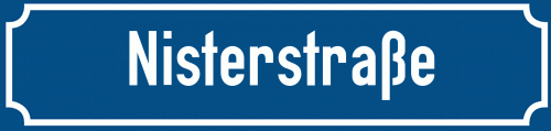 Straßenschild Nisterstraße