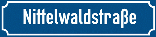 Straßenschild Nittelwaldstraße