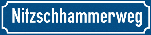 Straßenschild Nitzschhammerweg