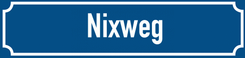Straßenschild Nixweg