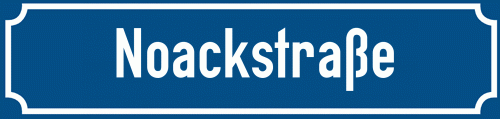 Straßenschild Noackstraße