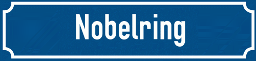 Straßenschild Nobelring zum kostenlosen Download