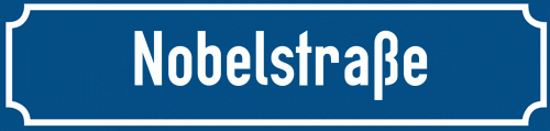 Straßenschild Nobelstraße zum kostenlosen Download