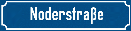 Straßenschild Noderstraße