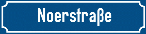 Straßenschild Noerstraße