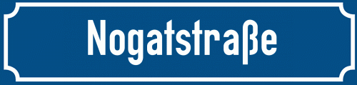 Straßenschild Nogatstraße