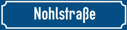 Straßenschild Nohlstraße