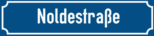 Straßenschild Noldestraße