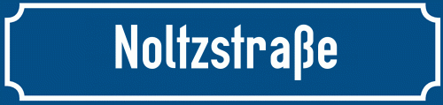 Straßenschild Noltzstraße